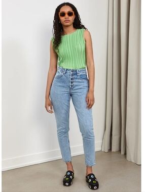 Decade "Pamela" Light Blue High-Rise Straight Jeans